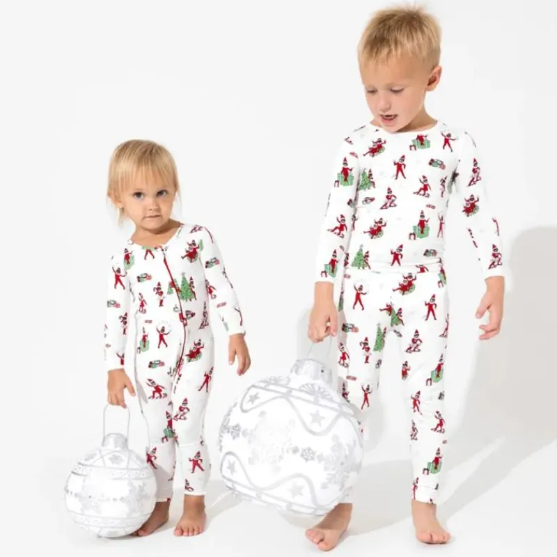 Bellabu Bear Christmas Clothing*- The Elf On The Shelf Bamboo Kids Pajamas