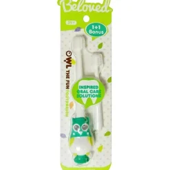 Beloved Oral & Nasal Care*Owl The Fun Kids Toothbrush Green 2Y+