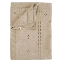 Bibs Blankets & Quilts*- Knitted Blanket Pointelle, Vanilla