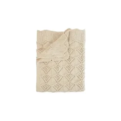 Bibs Blankets & Quilts*- Knitted Blanket Wavy, Ivory