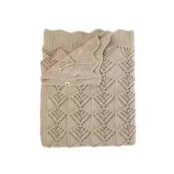 Bibs Blankets & Quilts*- Knitted Blanket Wavy, Vanilla