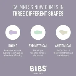 Bibs Gift For Baby|Gifts Up To $25*- Pacifiers 0-6 Months, 3-Pack Soothers, BPA-Free Symmetrical Nipple, Ivory