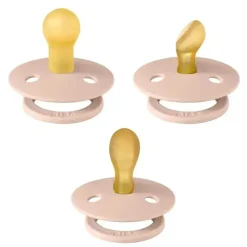 Bibs Gift For Baby|Gifts Up To $25*- Pacifiers 0-6 Months, 3-Pack Soothers, BPA-Free Symmetrical Nipple, Blush