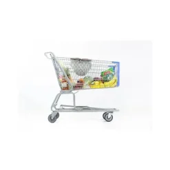 Binxy Baby Cart Covers*Shopping Cart Hammock, Grey and Aqua Quatrefoil