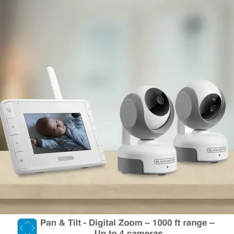 Black + Decker Gifts Over $100|Video Monitors*- 4.3 Digital Video Baby Monitor with Pan-Tilt-Zoom Camera