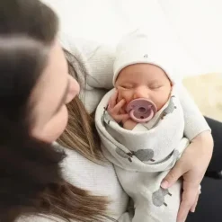 Bleu La La Blankets & Quilts*- 100% Luxury Cotton Swaddle Receiving Baby Blanket, Sheep Ivory