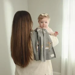 Bleu La La Blankets & Quilts*- 100% Luxury Cotton Receiving Swaddle Baby Blanket - Deer