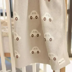 Bleu La La Blankets & Quilts*- 100% Luxury Cotton Receiving Swaddle Baby Blanket, Cars Cream