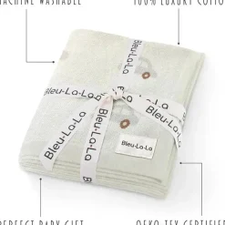 Bleu La La Blankets & Quilts*- 100% Luxury Cotton Receiving Swaddle Baby Blanket, Cars Cream