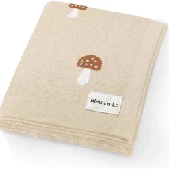 Bleu La La Blankets & Quilts*- 100% Luxury Cotton Swaddle Receiving Baby Blanket, Mushroom Camel
