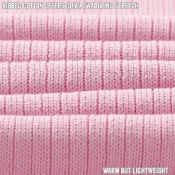 Bleu La La Blankets & Quilts*- 100% Luxury Organic Cotton Ribbed Baby Swaddle Blanket, Pink