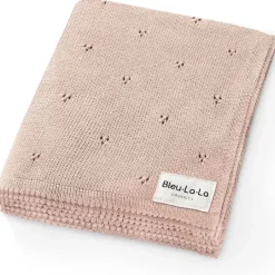 Bleu La La Blankets & Quilts*- 100% Organic Cotton Pointelle Swaddle Receiving Baby Blanket, Ballet Slippers