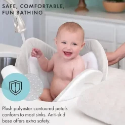 Blooming Bath Gift For Baby|Gifts From $25 To $50*- Lotus Flower Bath Mat Sink Cushion, Clay