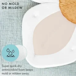 Blooming Bath Gift For Baby|Gifts From $25 To $50*- Lotus Flower Bath Mat Sink Cushion, Buttercream