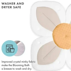 Blooming Bath Gift For Baby|Gifts From $25 To $50*- Lotus Flower Bath Mat Sink Cushion, Buttercream