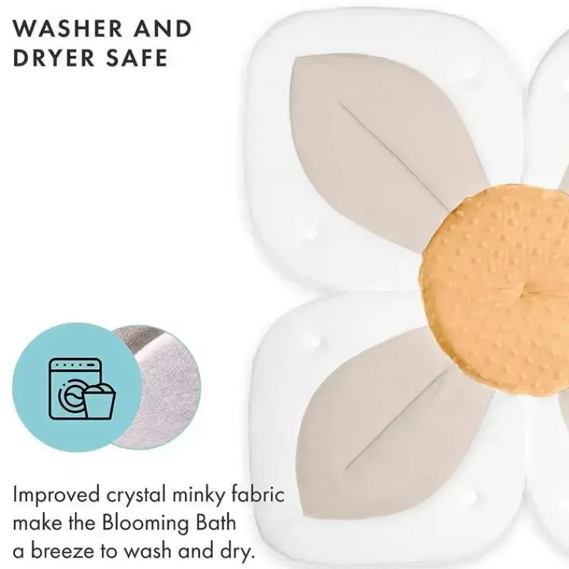 Blooming Bath Gift For Baby|Gifts From $25 To $50*- Lotus Flower Bath Mat Sink Cushion, Buttercream