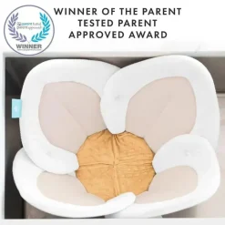 Blooming Bath Gift For Baby|Gifts From $25 To $50*- Lotus Flower Bath Mat Sink Cushion, Buttercream