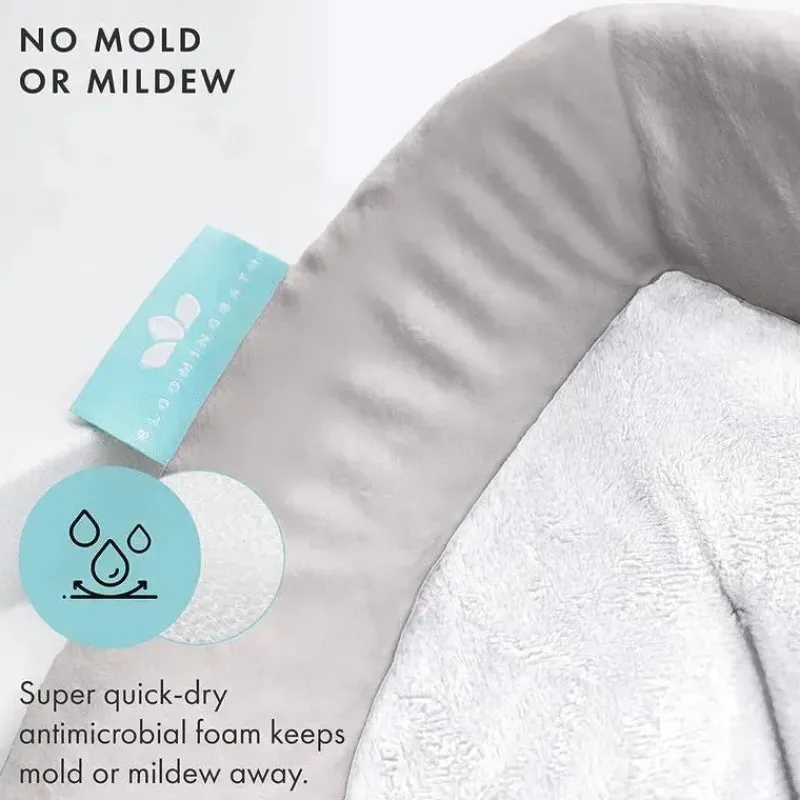 Blooming Bath Gift For Baby|Gifts From $25 To $50*- Lotus Flower Bath Mat Sink Cushion, Olive