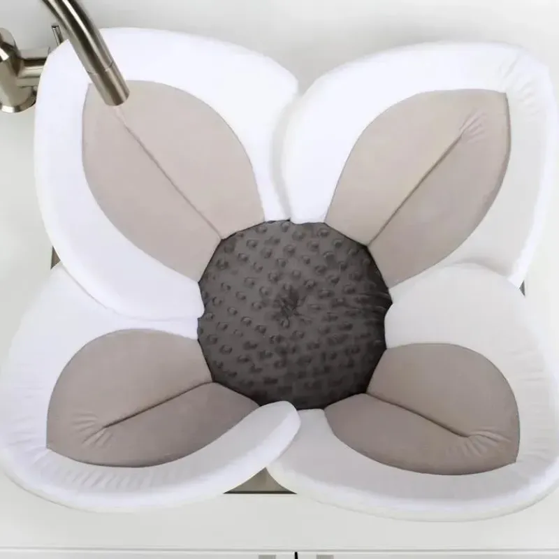 Blooming Bath Bath Tubs & Seats*Lotus - Baby Bath Seafoam, White/Gray