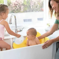 Blooming Bath Bath Tubs & Seats*Bloomingbath.com - Poppy Flower Bath Mat - Sink Bathtub Cushion for Baby, Yellow