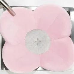 Blooming Bath Cool Baby Products|Bath Tubs & Seats*Bloomingbath.com - Poppy Flower Bath Mat - Sink Bathtub Cushion for Baby, Pink/Gray