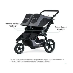 BOB Double Strollers*Jogging Stroller Double In Black