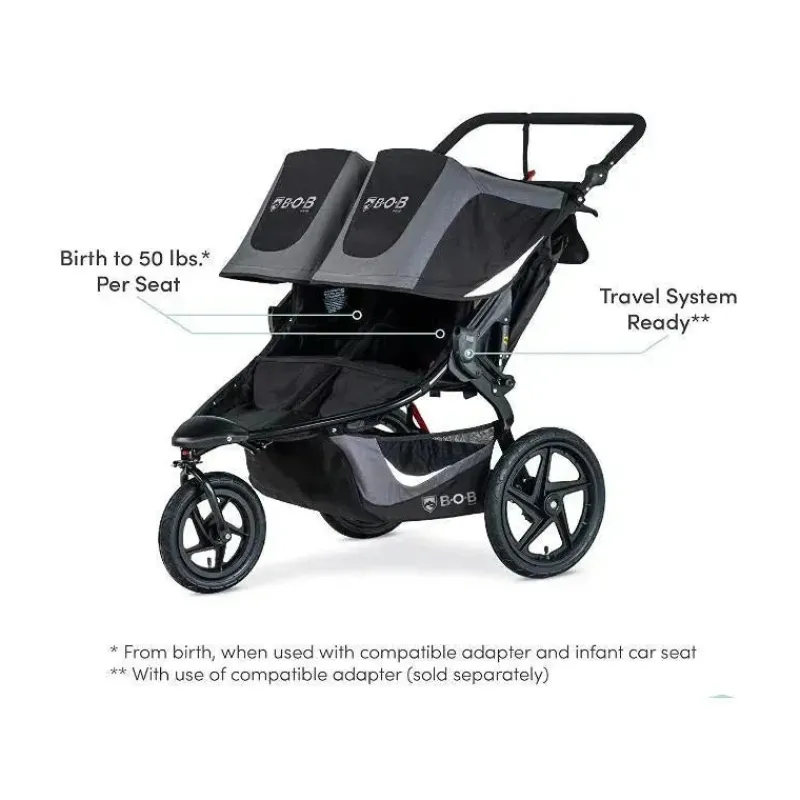 BOB Double Strollers*Jogging Stroller Double In Black