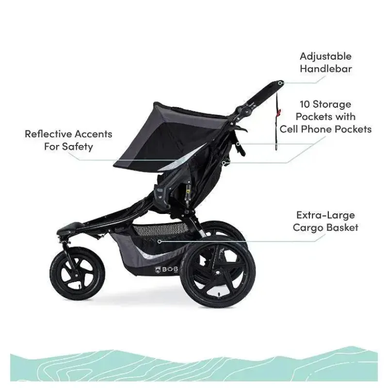 BOB Double Strollers*Jogging Stroller Double In Black