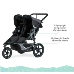 BOB Double Strollers*Jogging Stroller Double In Black