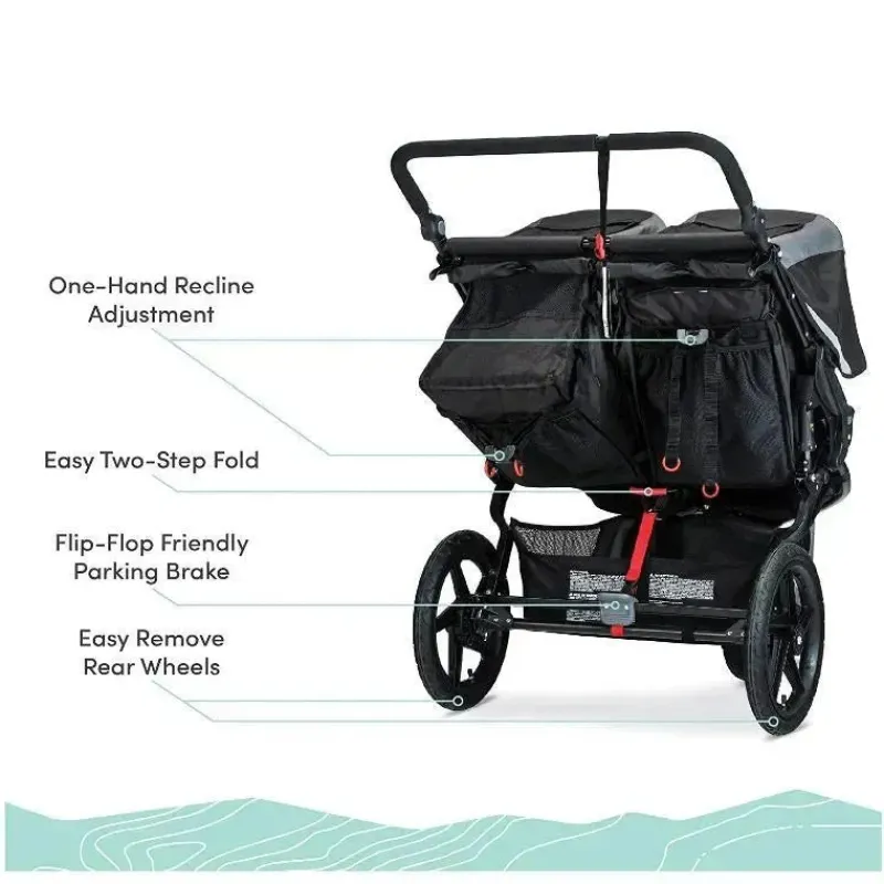 BOB Double Strollers*Jogging Stroller Double In Black