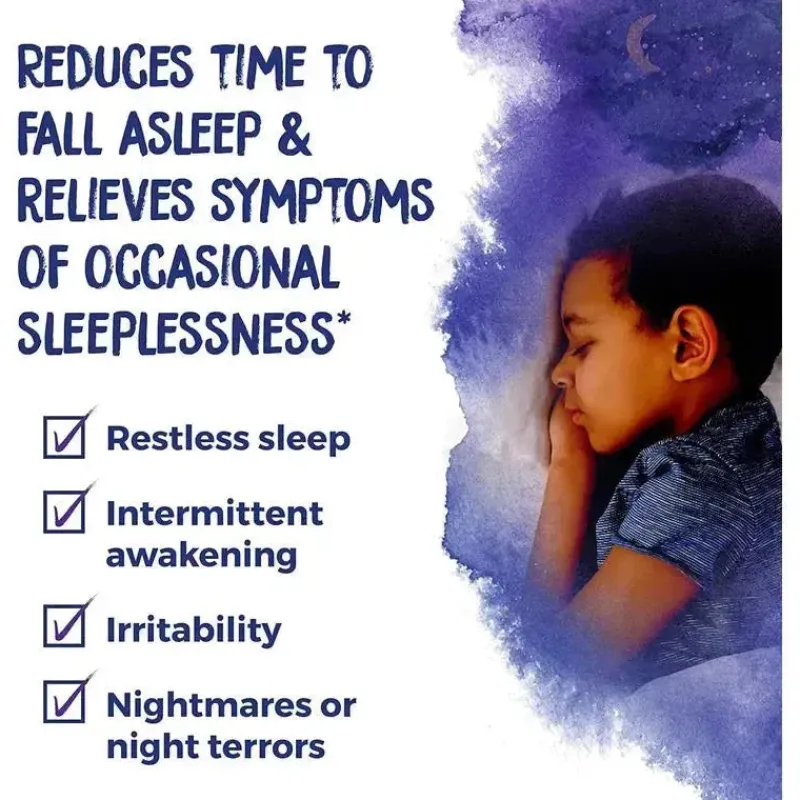 Boiron Pain & Fever Relief*- SleepCalm Kids Liquid Doses Sleep Aid for Deep, Relaxing, Restful Nighttime Sleep, 15 Count