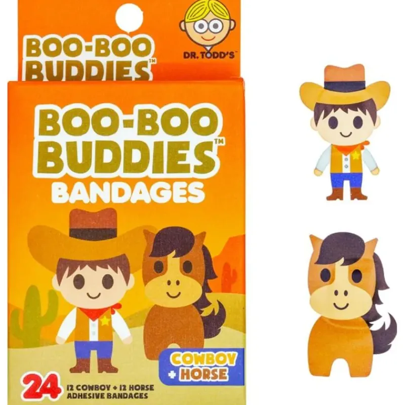 Boo Boo Budies Medicine Dispenser*Boo Boo Buddies - Kids Adhesive Bandages, Cowboy + Horse