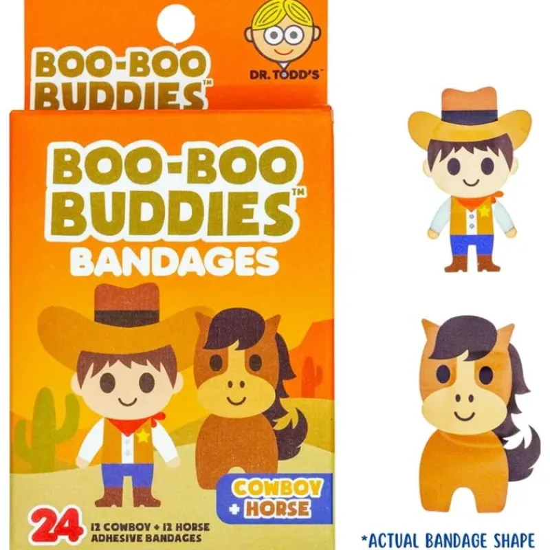 Boo Boo Budies Medicine Dispenser*Boo Boo Buddies - Kids Adhesive Bandages, Cowboy + Horse