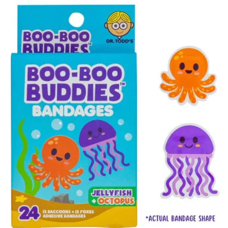 Boo Boo Budies Medicine Dispenser*Boo Boo Buddies - Kids Adhesive Bandages, Jellyfish + Octopus