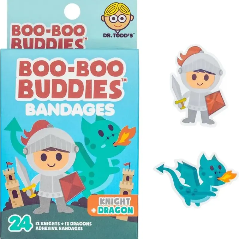 Boo Boo Budies Medicine Dispenser*Boo Boo Buddies - Kids Adhesive Bandages, Knight + Dragon