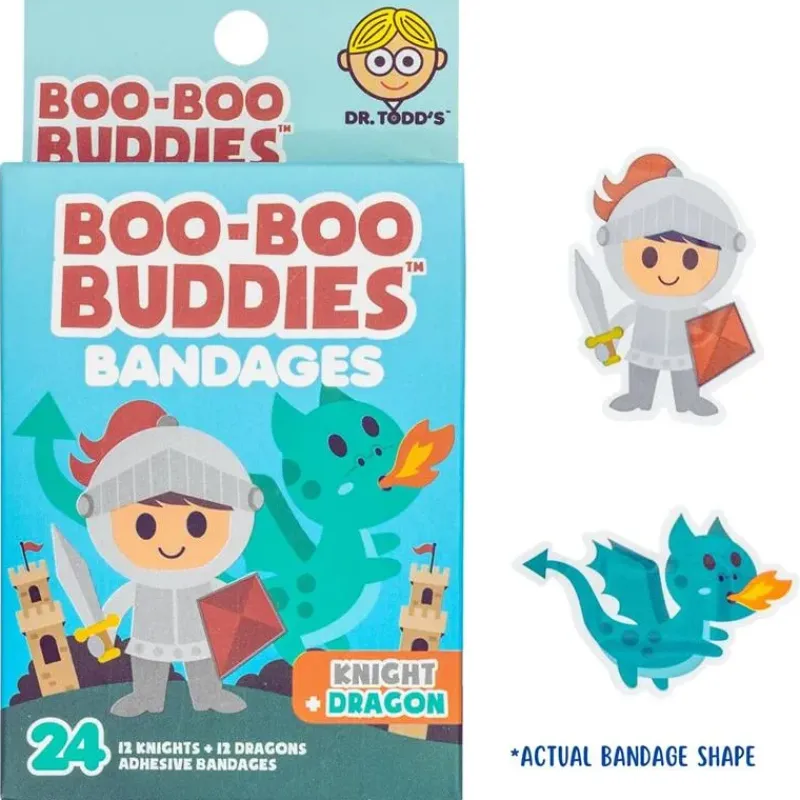 Boo Boo Budies Medicine Dispenser*Boo Boo Buddies - Kids Adhesive Bandages, Knight + Dragon