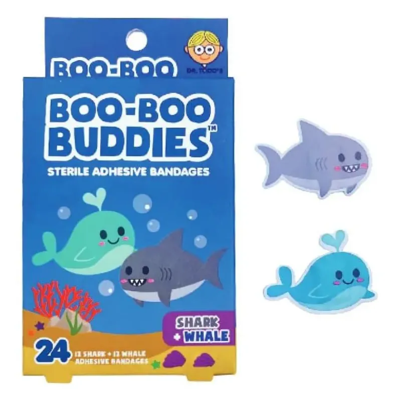 Boo Boo Budies Medicine Dispenser*Boo Boo Buddies - Kids Adhesive Bandages, Shark + Whale