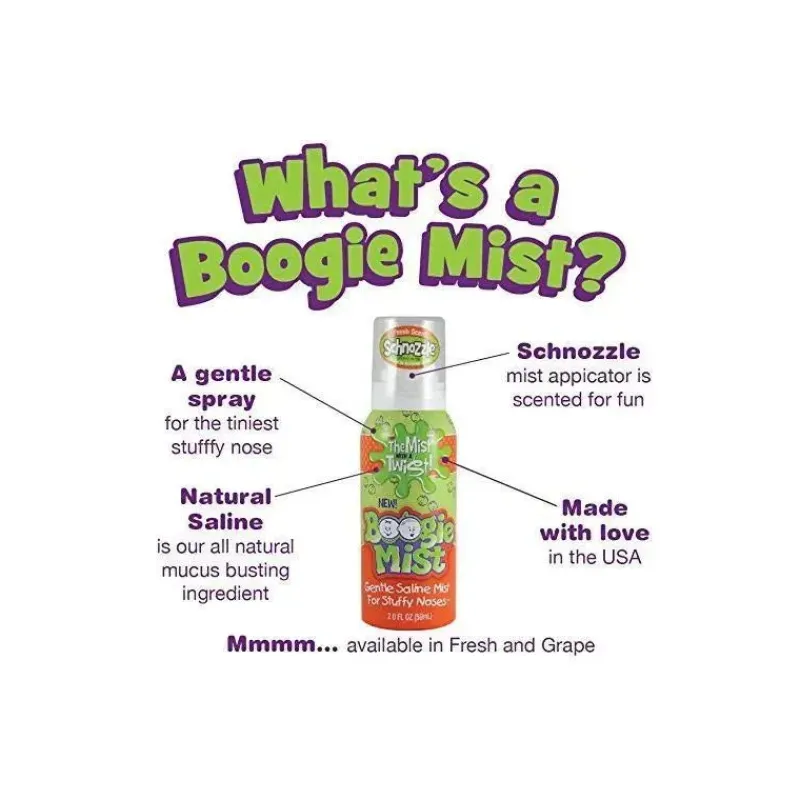 Boogie Wipes Wipes & Warmers*Boogie Mist For Stuffy Noses, 3 oz