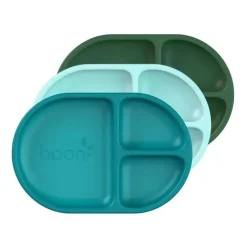 Boon Plates & Bowls|Dishes, Utensils & Food Containers*- CHOW™ Bbay and Toddler Silicone Divided Plate Set, Blue