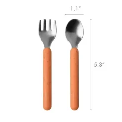 Boon Utensils & Accessories|Dishes, Utensils & Food Containers*- CHOW™ Toddler Stainless Steel Utensil Spoon And Fork Set, Mint
