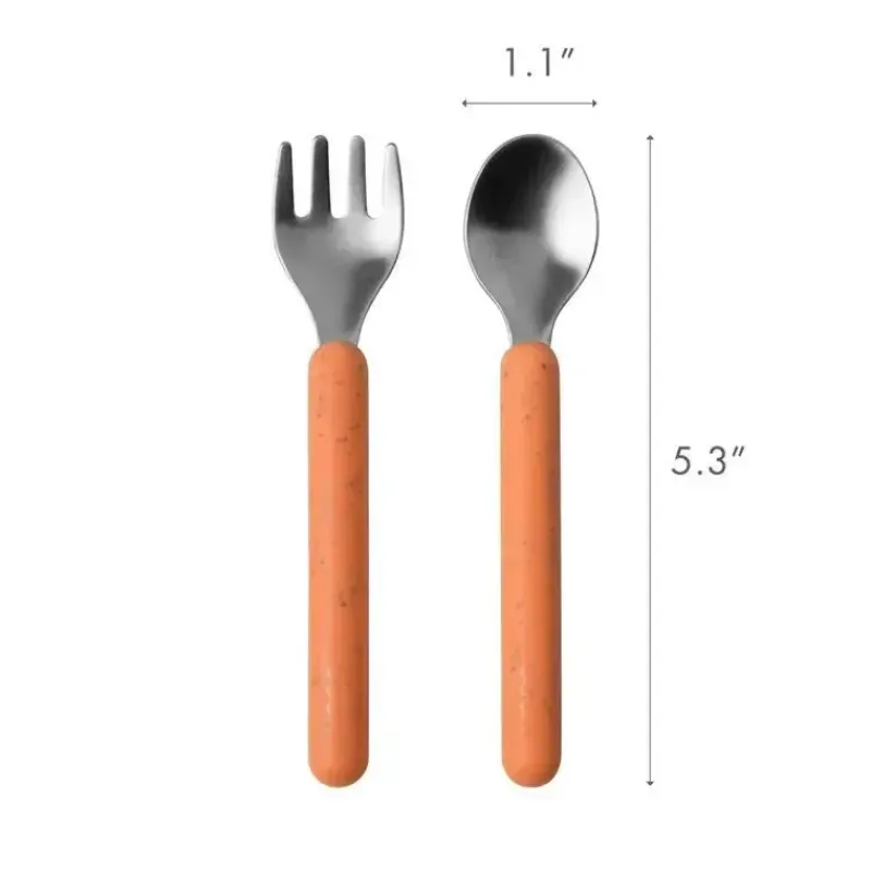 Boon Utensils & Accessories|Dishes, Utensils & Food Containers*- CHOW™ Toddler Stainless Steel Utensil Spoon And Fork Set, Mint