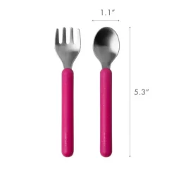 Boon Utensils & Accessories|Dishes, Utensils & Food Containers*- CHOW™ Toddler Stainless Steel Utensil Set, Pink