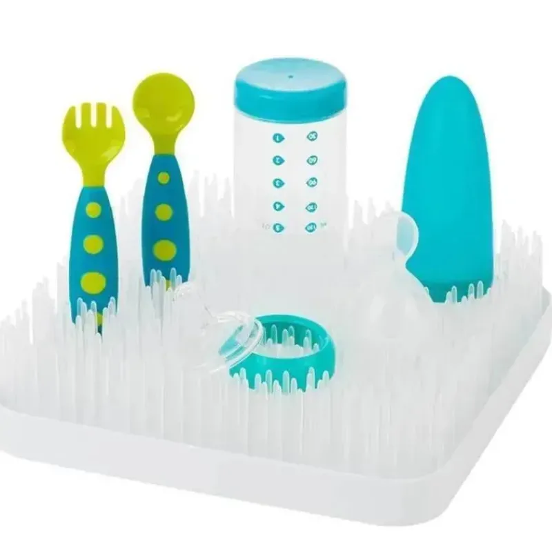Boon Cleaning|Drying Racks & Cleaning Brushes*Grass Countertop Drying Rack for Baby Bottles and Pacifiers, Winter White
