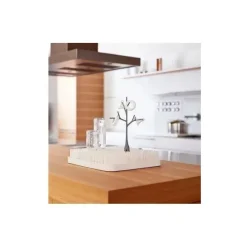 Boon Cleaning|Drying Racks & Cleaning Brushes*Grass Countertop Drying Rack for Baby Bottles and Pacifiers, Winter White