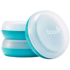 Boon Breast Pump Accessories*Nursh Pouch & Nipple Container 3-Pack, Blue