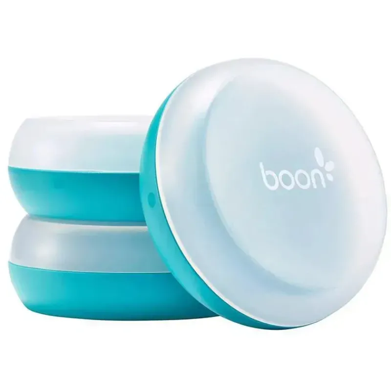 Boon Breast Pump Accessories*Nursh Pouch & Nipple Container 3-Pack, Blue
