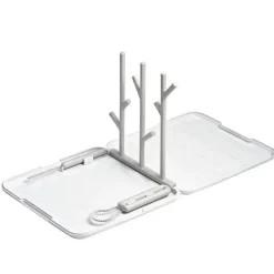 Boon Breast Pump Accessories*Portable Bottle Brushes, Breast Pump Cleaning & Drying Set, Compact Tarvel Size Drying Rack and Bottle Brushes Set