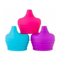 Boon Straw, Sippy & Training Cups|Dishes, Utensils & Food Containers*Snug Spout Univesal Silicone Sippy Lids, 9M+ Pink Multi