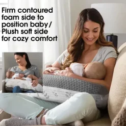 Boppy Nursing Pillows*- Best Latch Nursing Pillow Gray Pennydot Leaf Stripe