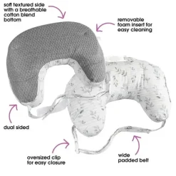 Boppy Nursing Pillows*- Best Latch Nursing Pillow Gray Pennydot Leaf Stripe
